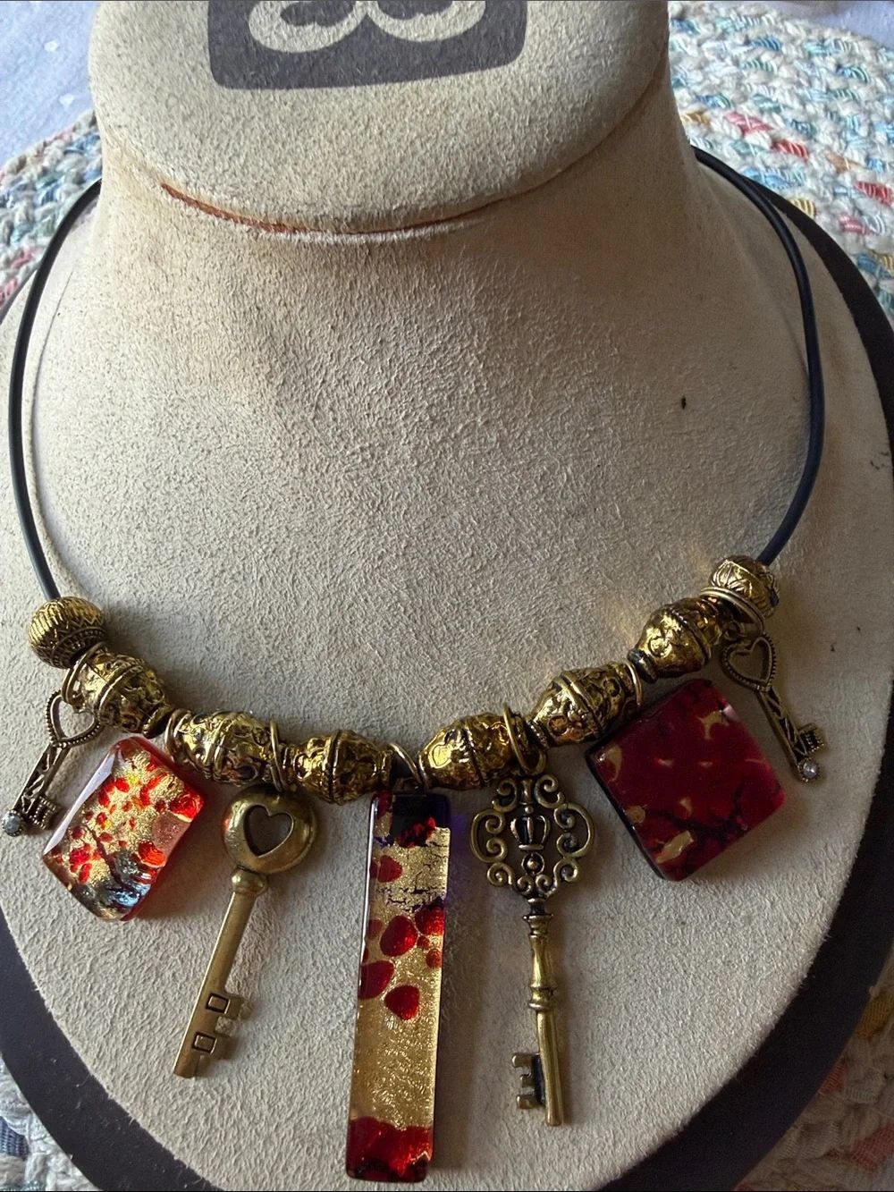 Gold Key Charm Necklace!